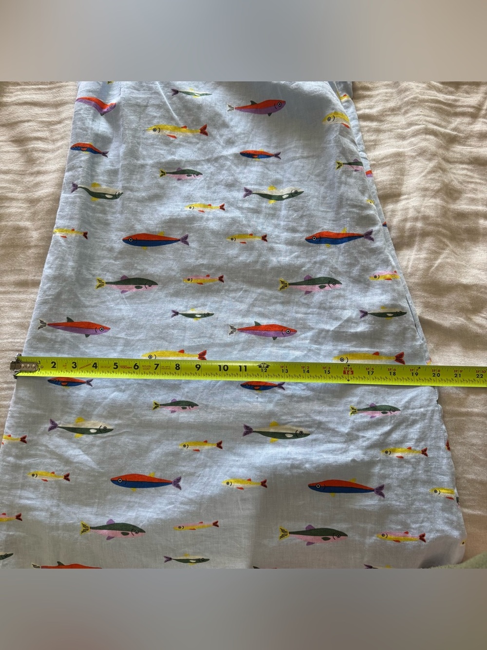 NWT Magaschoni Light Blue Fish Print Mini Dress - Picture 12 of 13
